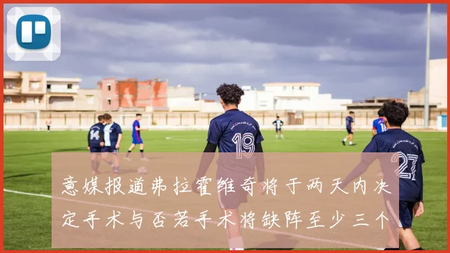意媒报道弗拉霍维奇将于两天内决定手术与否若手术将缺阵至少三个月